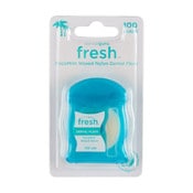 Wholesale - 100yds FRESH COCOMINT WAXED NYLON DENTAL FLOSS C/P 24, UPC: 810051081749